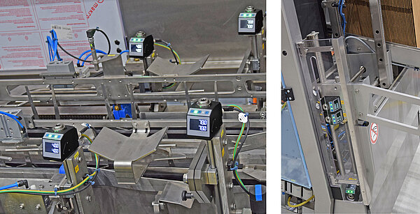 Rovema packaging machine with SIKO position indicators