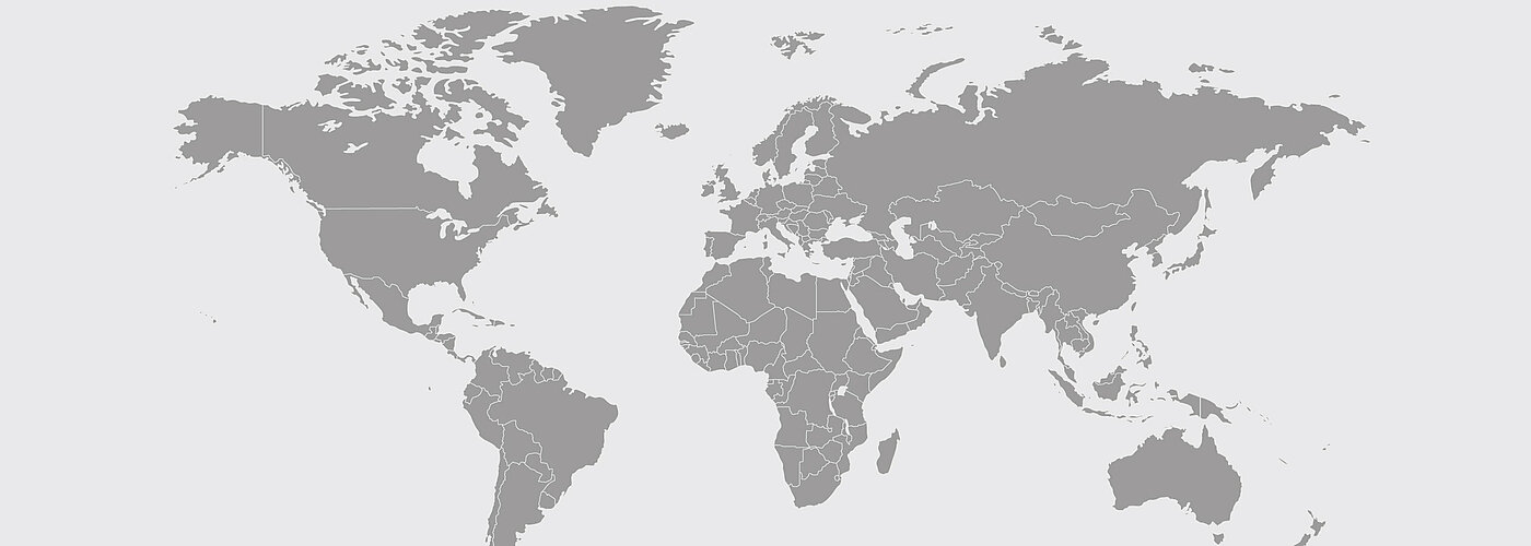 Mappa del mondo in grigio