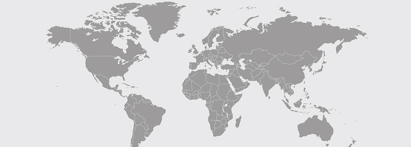 World map in grey