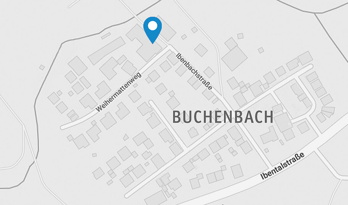 Mapa con una parte de Buchenbach