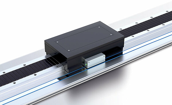 Linear motor with SIKO encoder for high-precision motor feedback