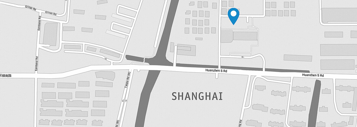 Mappa con una parte di Shanghai