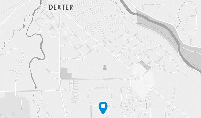 Mapa cerca de Dexter con la ubicación de SIKO Products Inc.