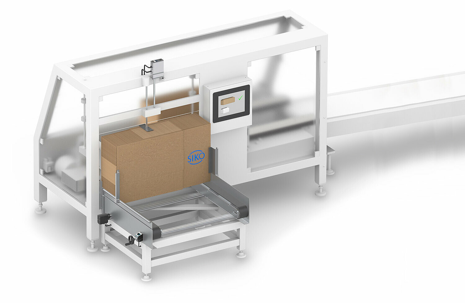 SIKO positioning systems for carton erectors