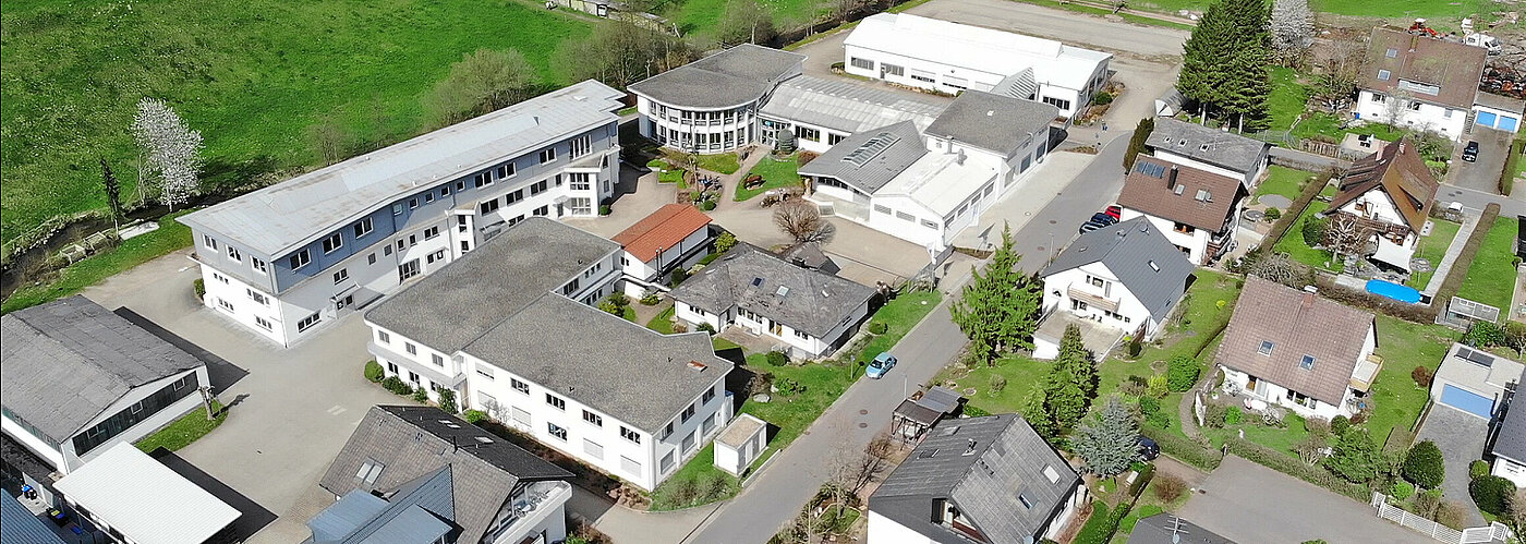 Luftaufnahme des SIKO Standorts in Buchenbach, Deutschland