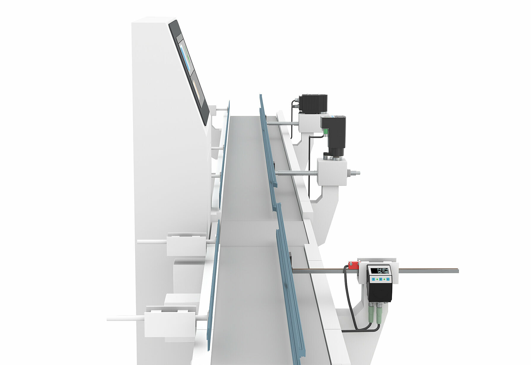 SIKO positioning systems for side guides and conveyor belts without icons