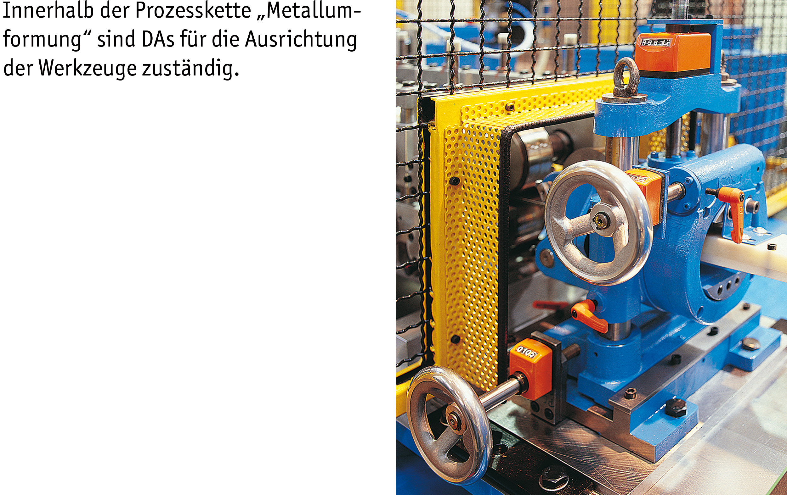 SIKO Positionsanzeigen des Typs DA09S an einer Produktionsmaschine in der Metallverarbeitung