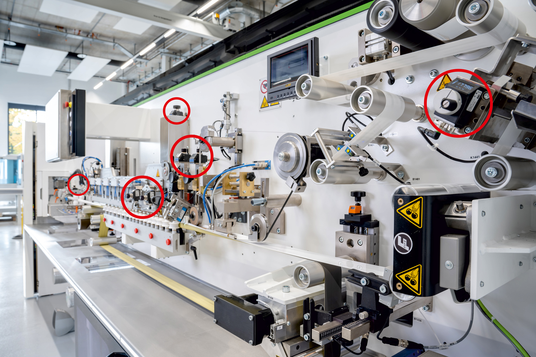 SIKO position indicators on a Packsys Global machine for tube production